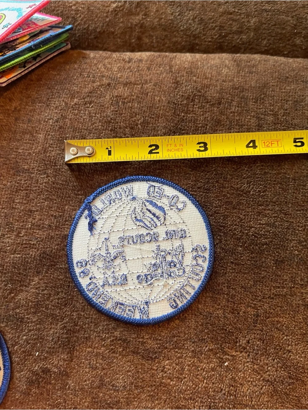 Vintage 1988 Co-Ed Worlds Scouting Weekend Patch - Girl Scouts & BSA Rock Valley